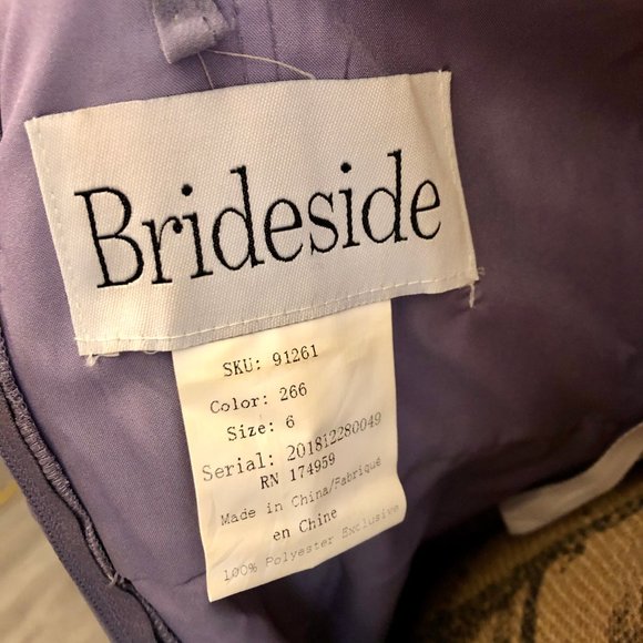 Brideside Full Length Dress Gown Formal Purple 6 - Picture 5 of 7